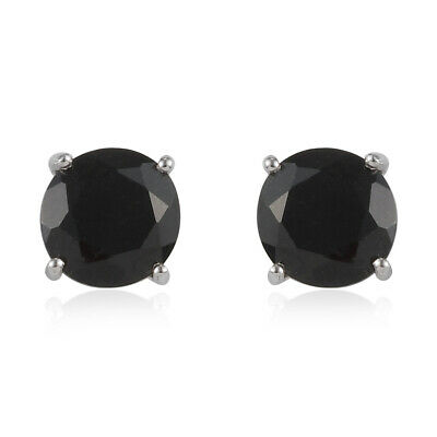 925 Sterling Silver Black Tourmaline Cute Stud Earrings Gift For Women 4ct