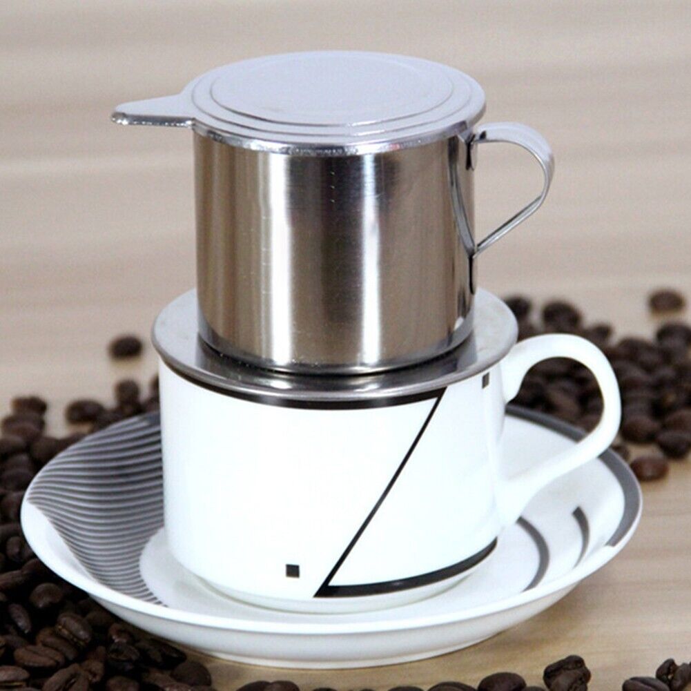 1Pcs Vietnamese Stainless Steel Coffee Filter Cup Vietnamese Coffee Drip Pot New